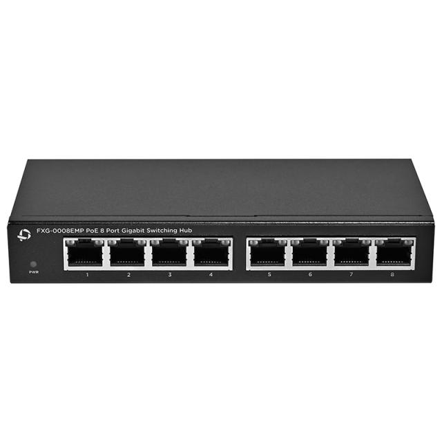 PLANEX プラネックスコミュニケーションズ 8ポートギガビットスイッチングハブ （内8界面PoE給電相応う） 10/100/1000Mbps FXG-0008EMP