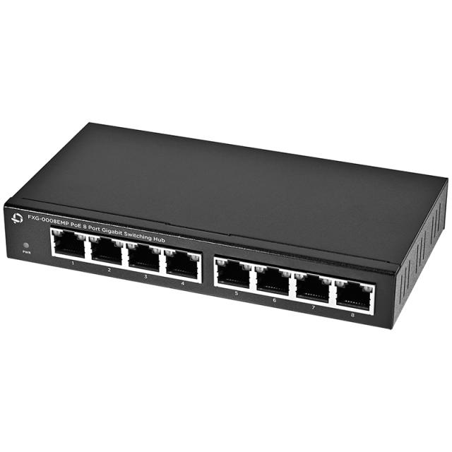PLANEX プラネックスコミュニケーションズ 8ポートギガビットスイッチングハブ （内8ポートPoE給電対応） 10/100/1000Mbps FXG-0008EMP