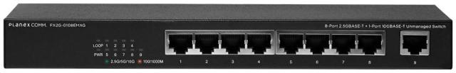 PLANEX プラネックスコミュニケーションズ 8界面 2.5GBASE-T + 1界面 10GBASE-T アンマネージドスイッチ FX2G-0108EMXG