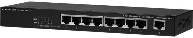 PLANEX プラネックスコミュニケーションズ 8ポート 2.5GBASE-T + 1ポート 10GBASE-T アンマネージドスイッチ FX2G-0108EMXG