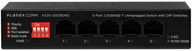 PLANEX プラネックスコミュニケーションズ 5ポート 2.5GBASE-T DIPスイッチ搭載 アンマネージドスイッチ FX2G-0005EMD_1