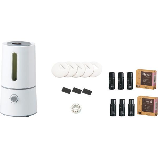 プリズメイト アロマ超音波式加湿器Ms.ミスト アロマオイル6本セット ホワイト GF-54HO6-WH