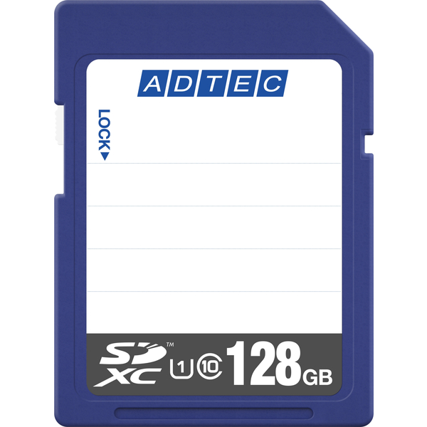 ADTEC アドテック SDXCカード 128GB UHS-I Class10 データ復旧サービス付き AD-SDTX128G/U1
