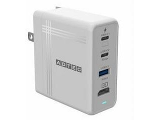 ADTEC アドテック PD充電器 74W対応 HDMI搭載 Type-C ケーブル付属 ホワイト APD-V074AC2H-WHの通販は