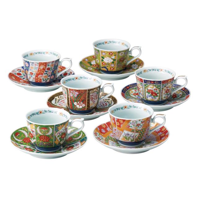 波佐見焼 友禅華絵 珈琲碗皿6客揃 009-240Mの通販は 7,798円