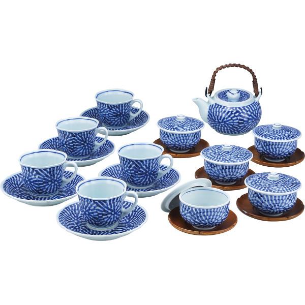 波佐見焼 蛸唐草絵 珈琲碗皿揃＆番茶器揃(茶托付) 037-273Mの通販は 22,362円