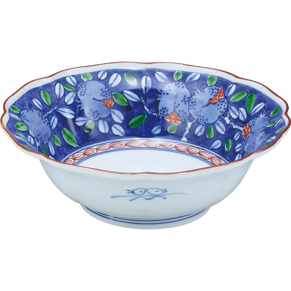 福丈窯 染錦ザクロ絵 高台鉢 039-524Mの通販は