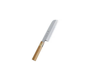 神田上作 鎌形薄刃 180mm 木屋 三徳包丁 (鎌型) 180mm ステンレス CM50 神田上作 鎌形薄刃 225mm