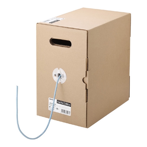 BUFFALO バッファロー Cat5e LANケーブル 300m 単線 ライトブルー BL5E3000LB