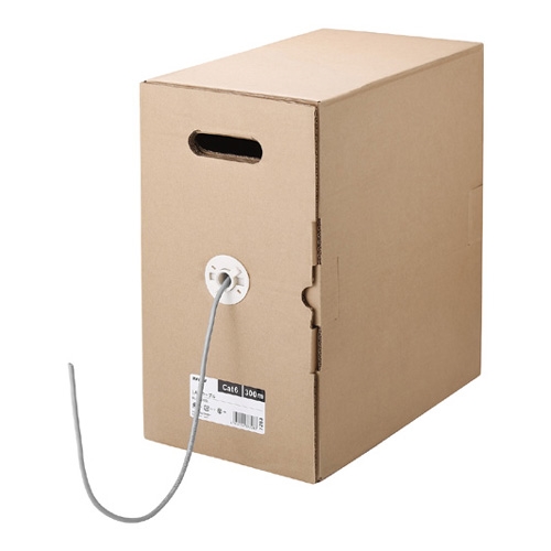 BUFFALO バッファロー Cat6 LANケーブル 300m 単線 ライトグレー BL63000LG