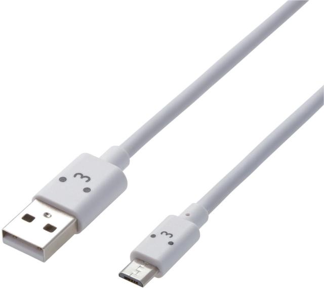 ELECOM エレコム 2A対応カラフルmicroUSBケーブル 1.2m MPA-FAMB2U12CWH ホワイト