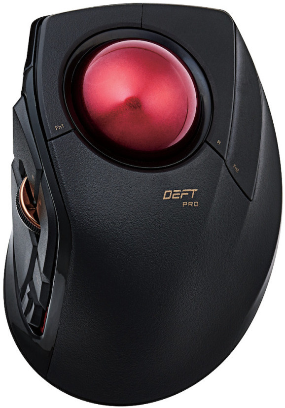 ELECOM エレコム トラックボールマウス/人差指/8ボタン/チルト機能/有線/無線/Bluetooth/1000万回耐久/ブラック M-DPT1MRBK