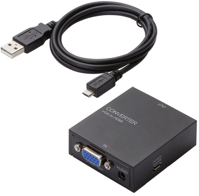 ELECOM エレコム アップスキャンコンバーター/3.5φ/VGA-HDMI/HDMI1.3 AD-HDCV03