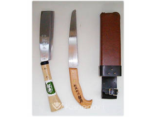 IKARASHI/五十嵐刃物工業 Kanenori/鋼典 ナタ、ノコ2丁差 180mm鉈 210mm鋸 C-50