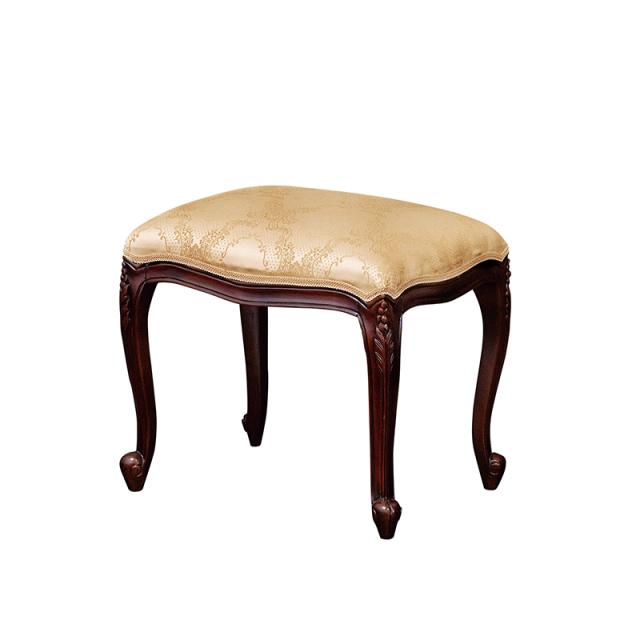 クロシオ フランシスカ スツール ホワイト 手彫り 猫足 アンティーク調