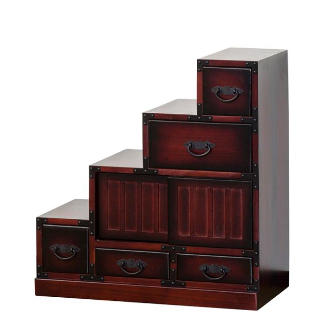 KUROSHIO クロシオ メーカー直送代引不可 民芸調 階段箪笥 左下がり 64733 和風 心和む 和室の通販は 19,319円