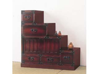 KUROSHIO クロシオ メーカー直送代引不可 民芸調 階段箪笥 右下がり 64736 和風 心和む 和室の通販は