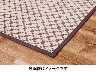 HAGIHARA ハギハラ PP柄上敷　ルイス　BR 本間 8帖 ブラウン 81947480の通販は