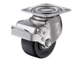 HAMMER/ハンマーキャスター オールステンレス低床重荷重用旋回式ナイロン車輪(ボールベアリング)75mm SP付 545S0S-NRB75