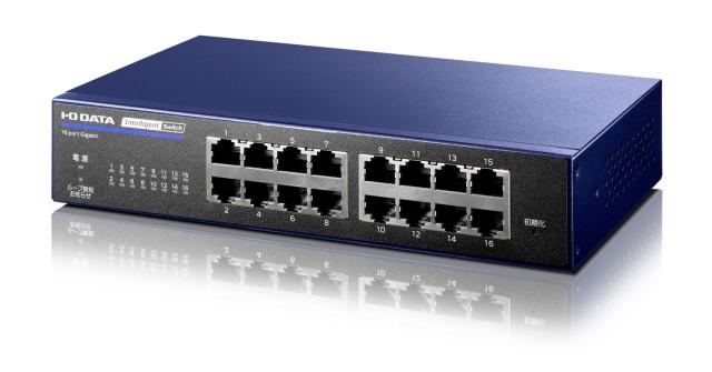 I・O DATA アイ・オー・データ IEEE802.1X認証対応L2インテリジェントスイッチ 16ポート BSH-G16MB ミレニアム群青の通販は 22,980円