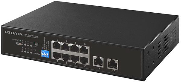 I・O DATA アイ・オー・データ IEEE802.3at準拠 10ポートL2アンマネージ10/100Mbps PoEハブ BSH-CP210