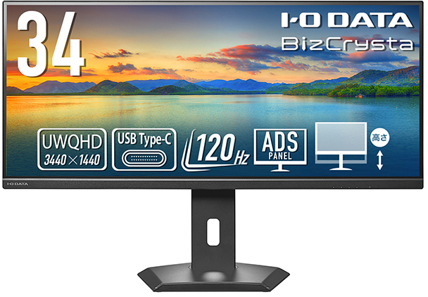 I・O DATA アイ・オー・データ UWQHD対応 34型ワイド液晶ディスプレイ/HDMI、DisplayPort、USB Type-C/ブラック LCD-CWQ341SDB-F_5