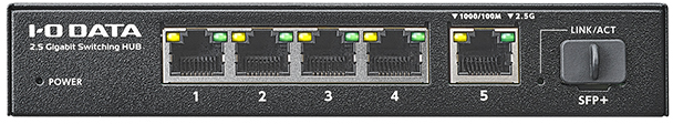 I・O DATA アイ・オー・データ 10G対応SFP+搭載2.5Gアンマネージスイッチングハブ 5ポート BSH-QG05_1