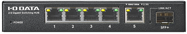 I・O DATA アイ・オー・データ 10G対応SFP+搭載2.5Gアンマネージスイッチングハブ 5ポート BSH-QG05_2