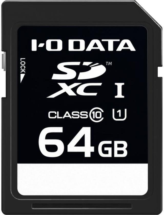 I・O DATA アイ・オー・データ UHS-I UHS スピードクラス1対応 SDXCメモリーカード 64GB SDU1-64G/NC