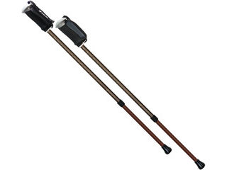 SINANO シナノ ウォーキング ポール 杖 ステッキ そふと安心2本杖 ブラウン 650180