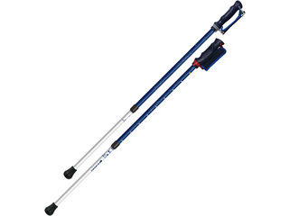 SINANO シナノ ウォーキング ポール 杖 ステッキ 抗ウイルスあんしん2本杖 ネイビー 伸縮 抗ウイルス加工 650202