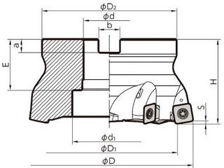 KYOCERA/京セラ ミーリング用ホルダ MFH125R-14-7T