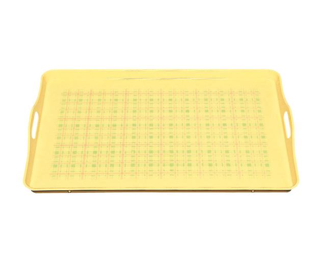 NAKANISHI/中西工芸 ＦＲＰ大型配膳トレイ　ＯＨＴ−６２４０／クリーム地／チェック柄 6,908円