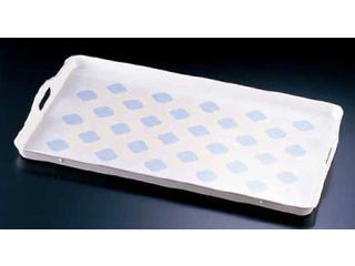 NAKANISHI/中西工芸 ＦＲＰ大型配膳トレイ　ＯＨＴ−６２４０／白地／ブルーピンクチェック柄
