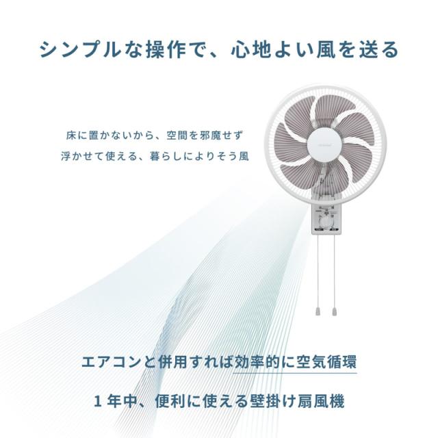 TOYOTOMI トヨトミ 扇風機 壁掛けメカ ACモーター 30cm7枚羽根 FW-30R ホワイト 本体操作タイプ_2