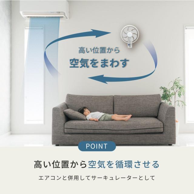 TOYOTOMI トヨトミ 扇風機 壁掛けメカ ACモーター 30cm7枚羽根 FW-30R ホワイト 本体操作タイプ_5
