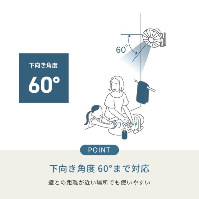 TOYOTOMI トヨトミ 扇風機 壁掛けメカ ACモーター 30cm7枚羽根 FW-30R ホワイト 本体操作タイプ_7