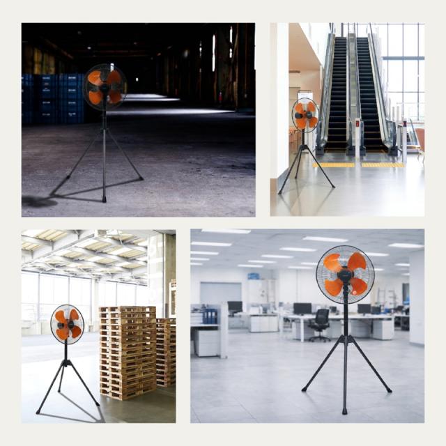 TOYOTOMI トヨトミ 業務用扇風機 ACモーター 45cm4枚羽根 工業用扇風機 FK-45R グレー_10