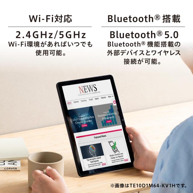 IRIS OHYAMA アイリスオーヤマ 10.1型タブレット(Android14/メモリ4GB/ストレージ64GB/解像度800×1280/6000mAh/メタル) TE10D1M64-KV1H_3