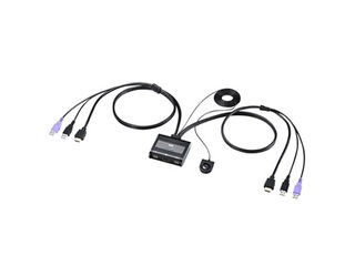 サンワサプライ HDMI対応手元スイッチ付きパソコン自動切替器(2:1) SW-KVM2WHU