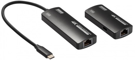 サンワサプライ USB Type-CからHDMI 変換/延長アダプター 最大70m延長可能 4K/12Hz対応 HDMIエクステンダー VGA-EXHDC