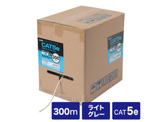 SANWA SUPPLY サンワサプライ カテゴリ5eUTP単線ケーブルのみ 300m ライトグレー KB-T5-CB300N