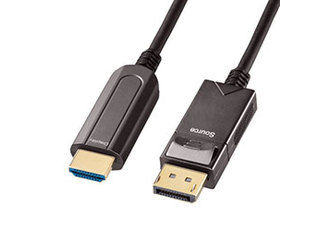 SANWA SUPPLY サンワサプライ サンワサプライ DisplayPort-HDMI変換光ファイバーケーブル　10m KC-DPHDFB100