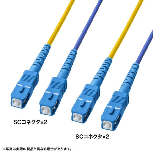 SANWA SUPPLY サンワサプライ HKB-RB2M3SCSC-05 ロバスト光ファイバケーブル(マルチ50μmOM3、2芯、SCx2-SCx2、5m)