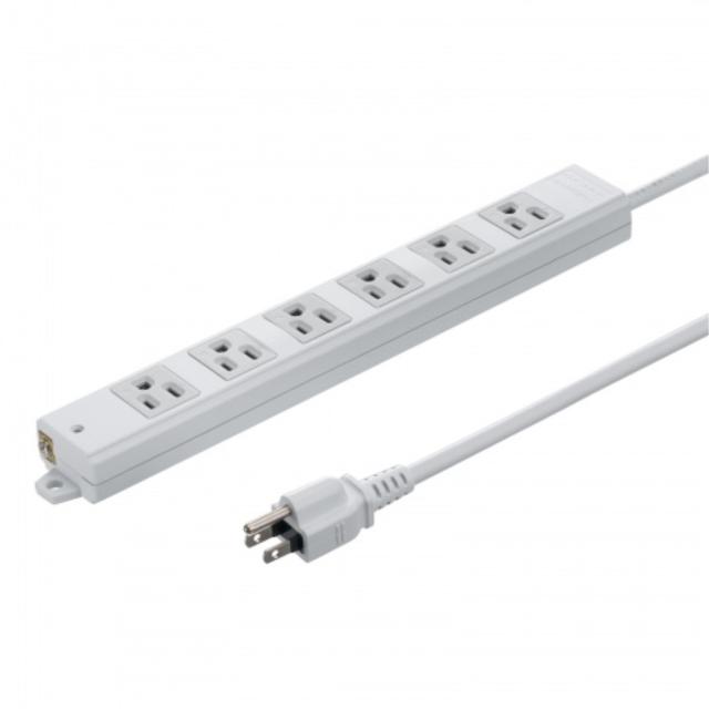 サンワサプライ 工事物件タップ 3P(ノーマルタイプ)・6個口 5m TAP-KS6N-5
