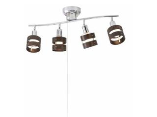 OHM/オーム電機 LT-YN40BW 4灯シーリングライト ウッドリング