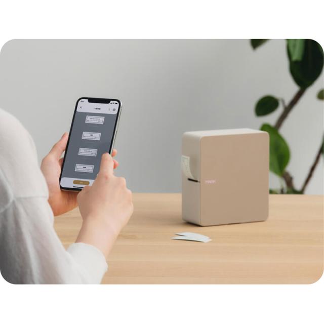 KINGJIM キングジム 今だけおまけ増量中テープ2本付き ACアダプタ付 スマホ専用ラベルライター テプラPRO MARK SR-MK1 ベージュ_3