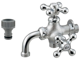 KAKUDAI カクダイ ガーデン万能双口水栓 704-116-13の通販は