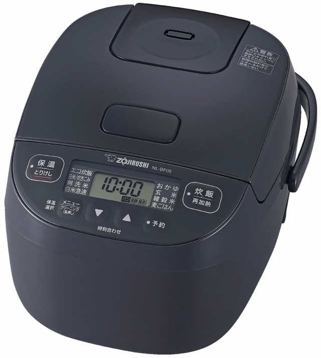 ZOJIRUSHI 象印 NL-BF05-BZ(ソフトブラック)　極め炊き マイコン炊飯ジャー 3合炊きの通販は
