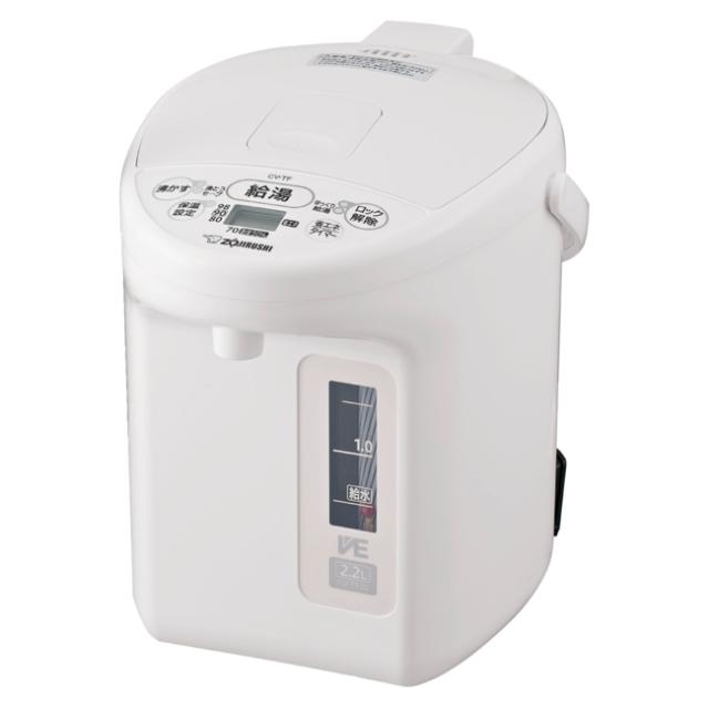 ZOJIRUSHI 象印 CV-TF22-WA(ホワイト) マイコン沸とう VE電気まほうびん 優湯生 2.2L